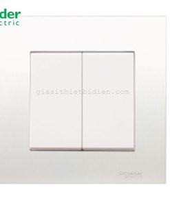 Bộ công tắc đôi 1 chiều 16A Shneider màu trắng - KB32_1_WE_G19