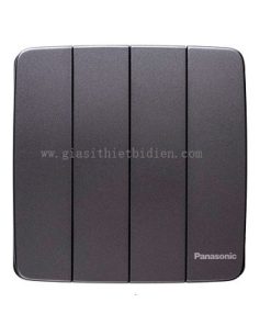 BỘ 4 CÔNG TẮC MINERVA 1 CHIỀU MÀU XÁM ÁNH KIM WMT507MYH-VN