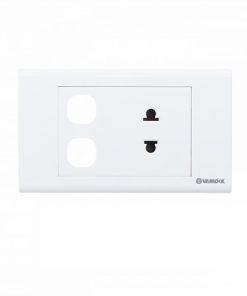 Ổ cắm đơn 2 chấu với 2 lỗ Sino S18UXX